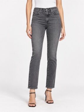 AG Jeans Mari High Rise Slim Straight Gray Jeans Size 27R
